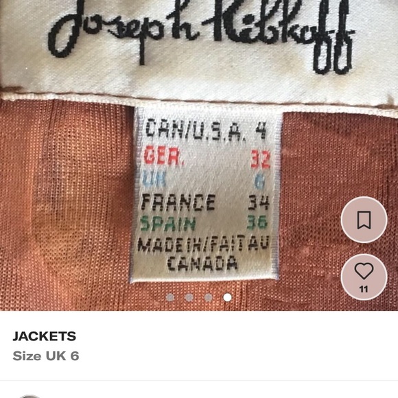 Fabulous vintage Joseph Ribkoff fitted metallic sheen zipped light jacket - Picture 9 of 9